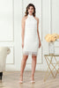 Load image into Gallery viewer, White Halter Bodycon Graduation Dress with Tassel