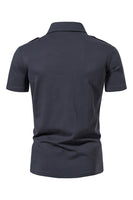 Load image into Gallery viewer, Black Slim Fit Short Sleeves Tops for Men