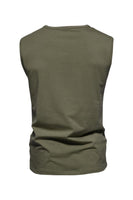 Load image into Gallery viewer, Summer Sleeveless Buttons Men&#39;s T-shirt