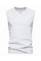 Load image into Gallery viewer, Sleeveless Black V-neck Summer Men&#39;s T-shirt