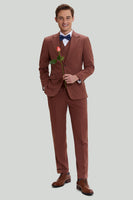Load image into Gallery viewer, Tan Notched Lapel 3 Piece Single Breasted Prom Suits