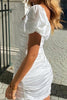 Load image into Gallery viewer, Bodycon Mini White Graduation Dress with Ruffles
