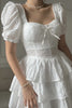 Load image into Gallery viewer, Layered White Graduation Dress with Lace