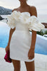 Load image into Gallery viewer, Elegant Bodycon Off the Shoulder Mini White Graduation Dress