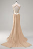 Load image into Gallery viewer, Dark Green Sparkly Beaded Corset Mermaid Spaghetti Straps Prom Dress