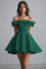 Load image into Gallery viewer, A Line Off The Shoulder Mini White Graduation Dress