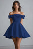 Load image into Gallery viewer, A Line Off The Shoulder Mini White Graduation Dress