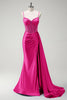 Load image into Gallery viewer, Sparkly Royal Blue Mermaid Corset Satin Long Prom Dress