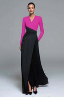 Load image into Gallery viewer, Black and White A-line V-Neck Formal Dress