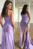 Load image into Gallery viewer, Dark Green Mermaid Strapless Satin Corset Prom Dress with Slit