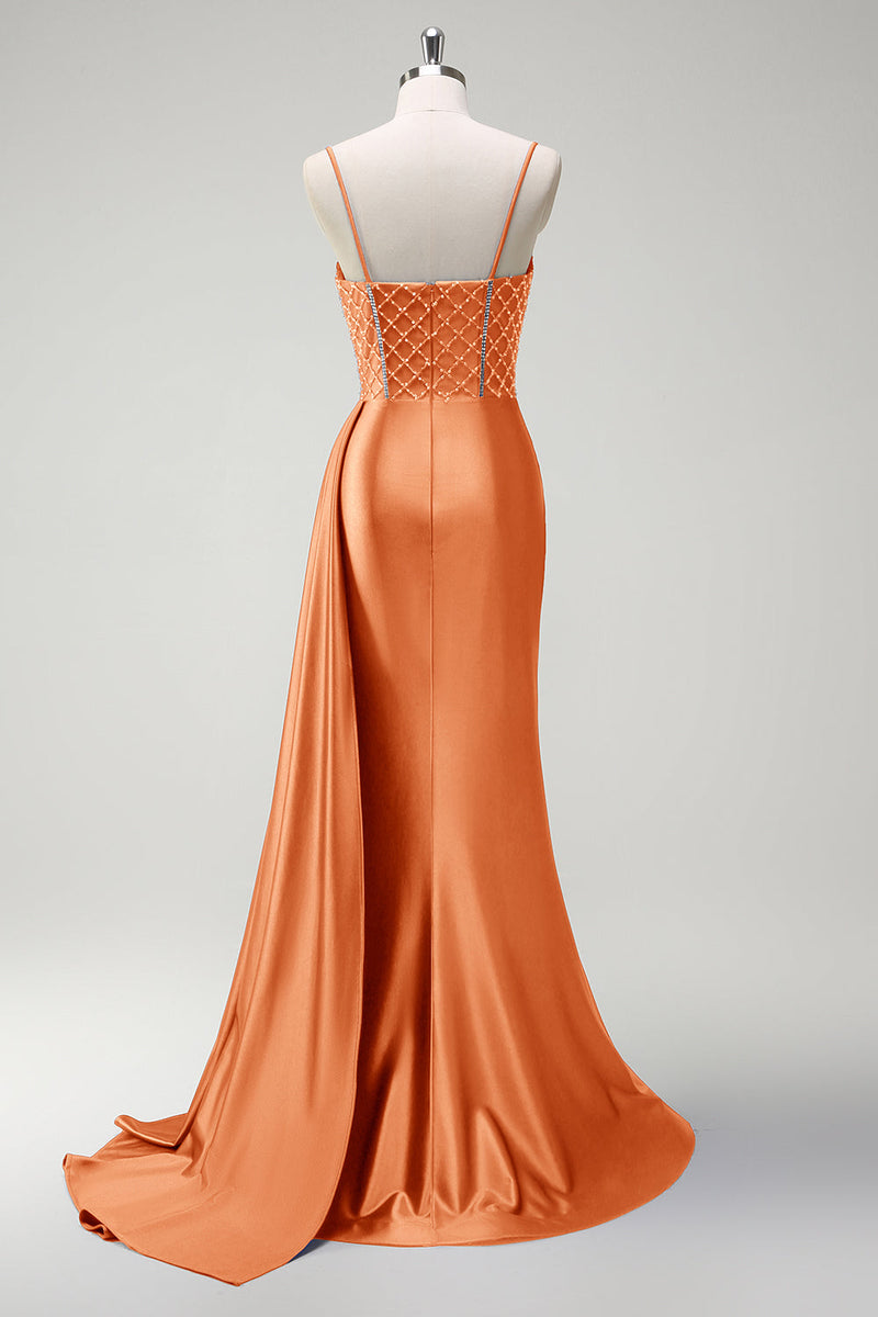 Load image into Gallery viewer, Sparkly Royal Blue Mermaid Corset Satin Long Prom Dress