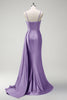 Load image into Gallery viewer, Sparkly Royal Blue Mermaid Corset Satin Long Prom Dress