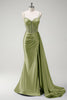 Load image into Gallery viewer, Sparkly Royal Blue Mermaid Corset Satin Long Prom Dress