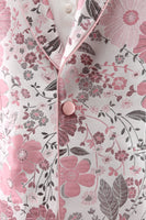 Load image into Gallery viewer, Pink Shawl Lapel Floral Jacquard One Button Men&#39;s Prom Blazer