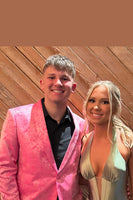 Load image into Gallery viewer, Shawl Lapel Pink Jacquard 2-Piece Prom Suits with One Button