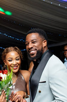 Load image into Gallery viewer, Shawl Lapel 2 Pieces Slim Fit White Men&#39;s Prom Suits