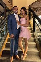 Load image into Gallery viewer, Notched Lapel 2 Pieces Dark Blue Men&#39;s Prom Suits