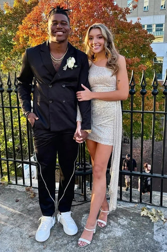 Black 2 Pieces Slim Fit Notched Lapel Men's Prom Suits