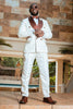 Load image into Gallery viewer, Jacquard Shawl Lapel 2 Pieces White Men&#39;s Wedding Suits