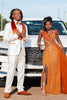 Load image into Gallery viewer, Shawl Lapel Jacquard 2 Pieces White Satin Prom Suits