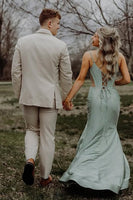 Load image into Gallery viewer, Light Khaki Notched Lapel 2-Piece Men&#39;s Wedding Suits