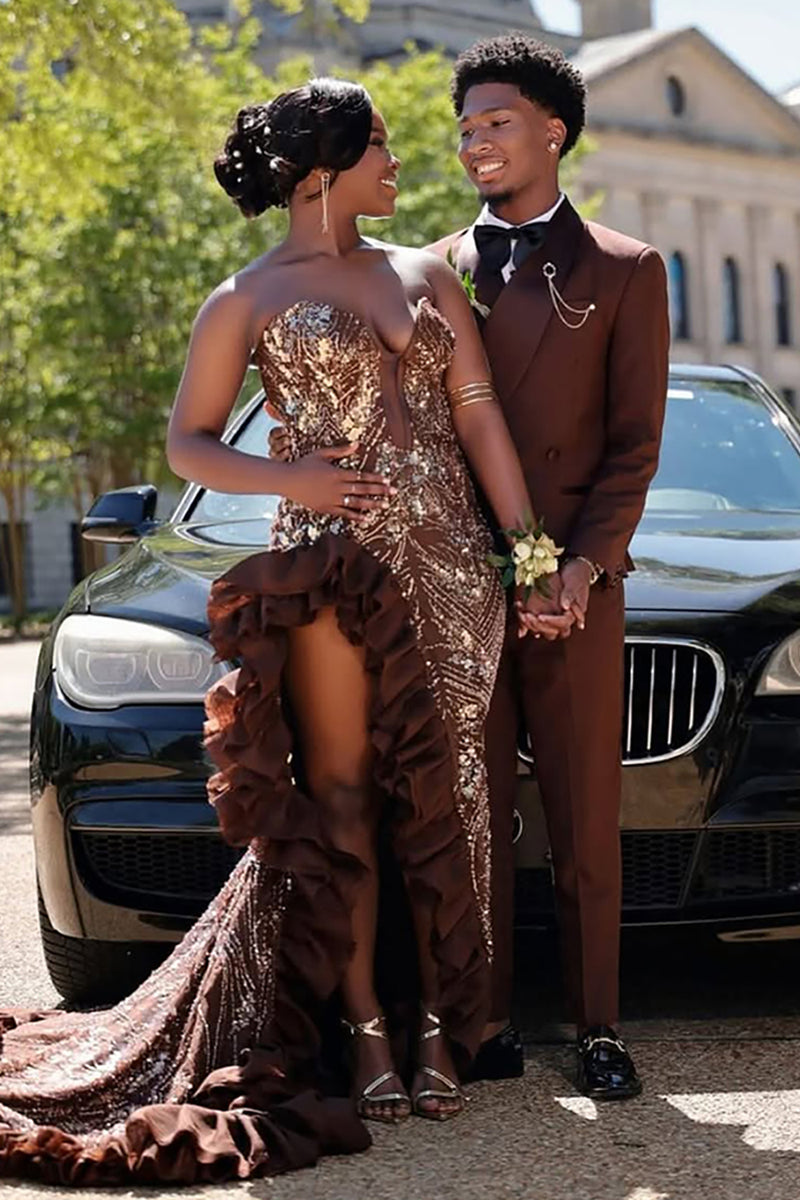 Load image into Gallery viewer, Shawl Lapel 2 Pieces Dark Red Men&#39;s Prom Suits