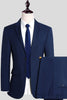 Load image into Gallery viewer, Navy Notched Lapel 2 Pieces Men&#39;s Formal Suits