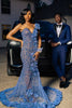 Load image into Gallery viewer, Blue 2 Pieces Notched Lapel Single Buckle Men&#39;s Prom Suits
