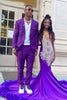 Load image into Gallery viewer, Purple 2 Piece Notched Lapel Men&#39;s Prom Suits