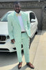 Load image into Gallery viewer, Notched Lapel Light Green 2 Pieces Men&#39;s Prom Suits