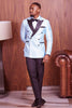 Load image into Gallery viewer, Peaked Lapel 2 Pieces Slim Fit White Men&#39;s Prom Suits