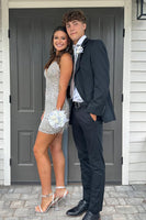 Load image into Gallery viewer, Navy Notched Lapel 2 Pieces Men&#39;s Prom Suits