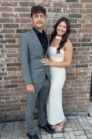 Load image into Gallery viewer, Grey Notched Lapel 2 Pieces Slim Fit Men&#39;s Prom Suits