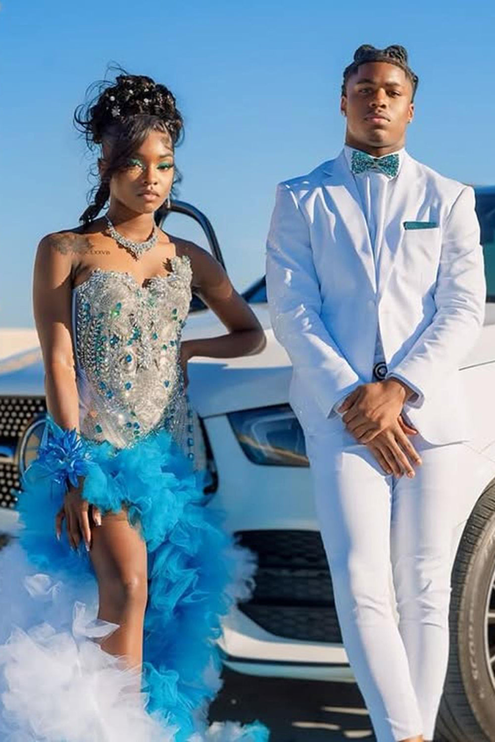 Notched Lapel 2 Pieces White Men's Prom Suits
