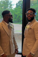Load image into Gallery viewer, Khaki 2 Piece Notched Lapel Men&#39;s Prom Suits