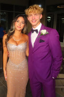 Load image into Gallery viewer, Purple 2 Piece Notched Lapel Men&#39;s Prom Suits