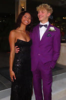Load image into Gallery viewer, Purple 2 Piece Notched Lapel Men&#39;s Prom Suits