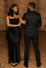Load image into Gallery viewer, Black 2 Pieces Plaid Notched Lapel Men&#39;s Prom Suits