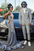 Load image into Gallery viewer, Light Grey Notched Lapel 2 Pieces Slim Fit Prom Suits