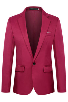 Notched Lapel 2 Pieces Dark Red Men's Prom Suits