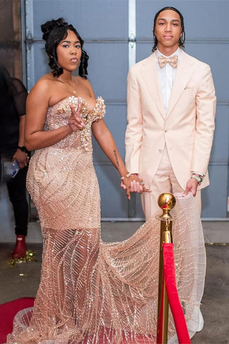 Ivory 2 Pieces Notched Lapel Men's Prom Suits