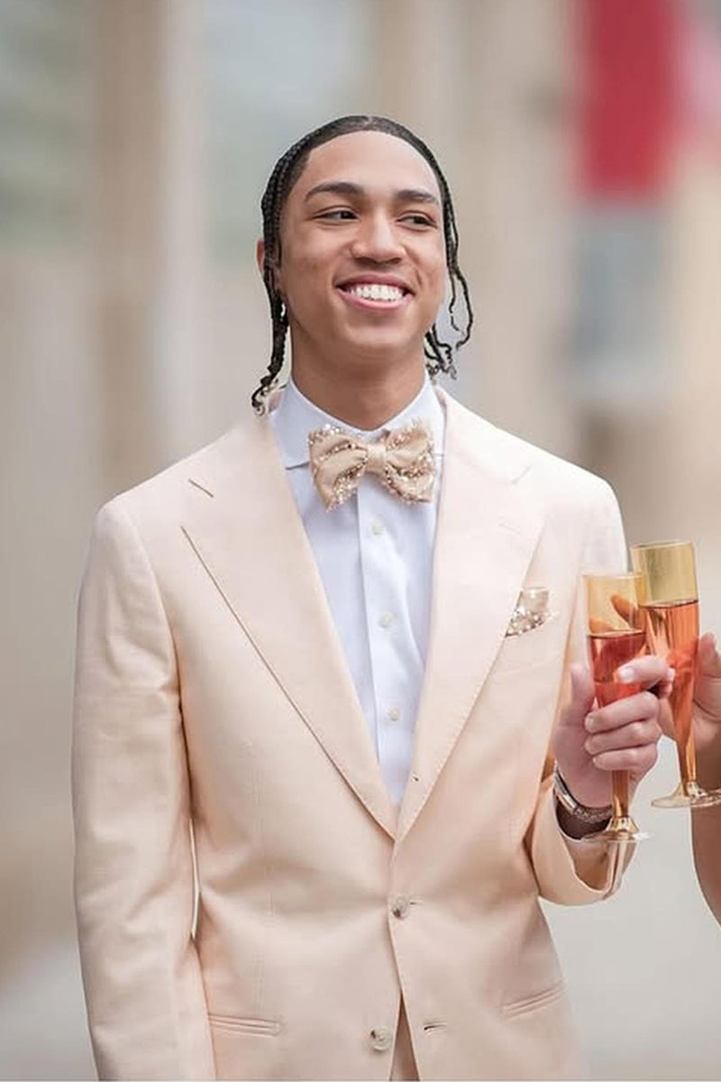 Load image into Gallery viewer, Ivory 2 Pieces Notched Lapel Men&#39;s Prom Suits