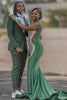 Load image into Gallery viewer, Green 2 Pieces Notched Lapel Satin Men&#39;s Prom Suits
