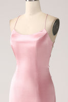 Load image into Gallery viewer, Blush Mermaid Spaghetti Straps Long Prom Dress