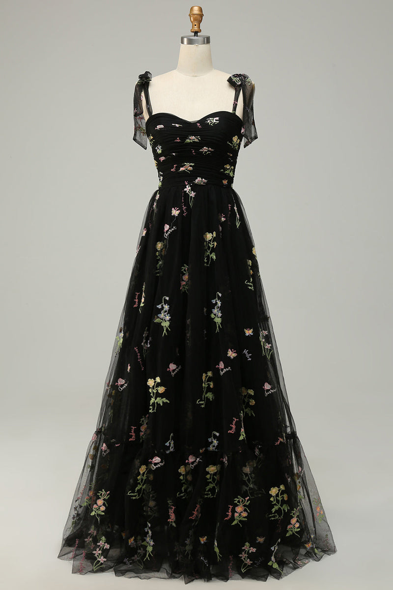 Load image into Gallery viewer, Champagne Embroidery Long Prom Dress