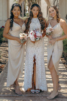 Load image into Gallery viewer, Ivory Open Back Boho Lace Wedding Dress