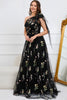 Load image into Gallery viewer, Grey Blue A-Line One Shoulder Prom Dress With Embroidery