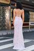 Load image into Gallery viewer, Mermaid Sparkly Pink Prom Dress with Slit