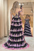 Load image into Gallery viewer, Off the Shoulder Purple Corset Prom Dress with Slit