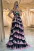 Load image into Gallery viewer, Off the Shoulder Purple Corset Prom Dress with Slit